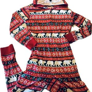 Festive Polar Bear Kids Pajamas